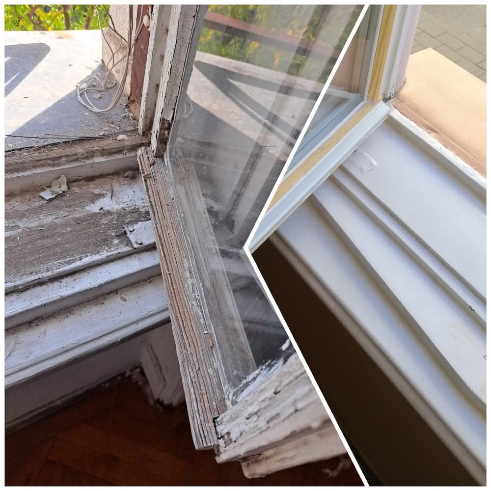 Altbau Fenster Reparatur morsches Holz sanieren Wien